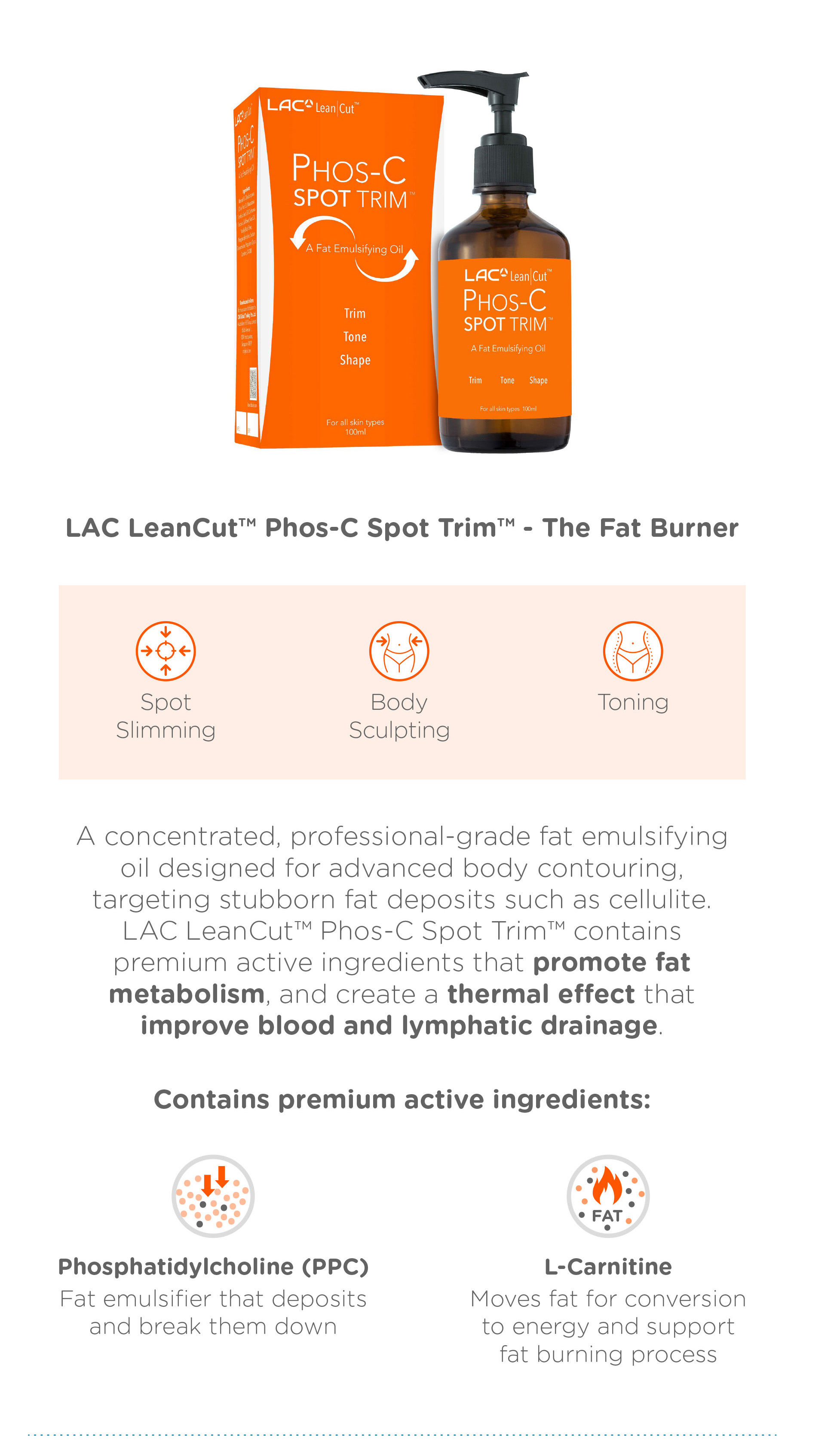 LAC LEANCUT™ Phos-C Spot Trim™ (100ml)